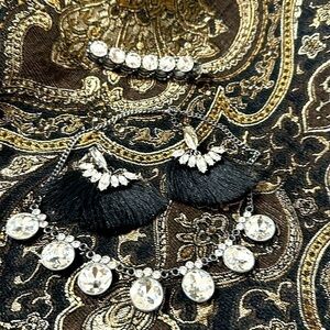 3pcs Paparazzi Fringe chandelier earrings bracelet & necklace set Boho Bohemian